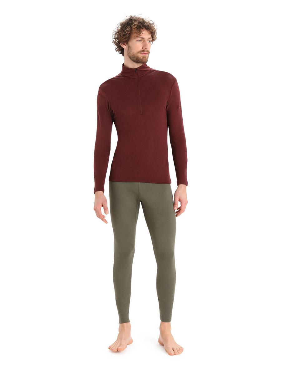 Base Layers Icebreaker Merino 175 Everyday Long Sleeve Half Zip Thermal Top Męskie Czerwone | PL 1577NWYB